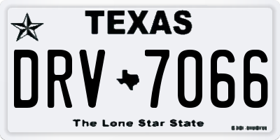 TX license plate DRV7066