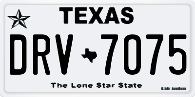 TX license plate DRV7075