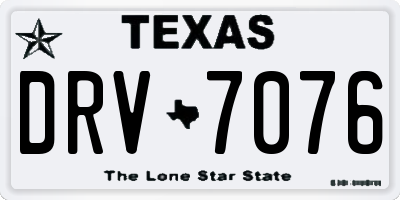 TX license plate DRV7076