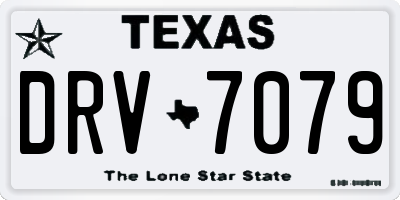 TX license plate DRV7079