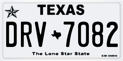 TX license plate DRV7082