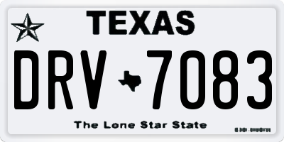 TX license plate DRV7083