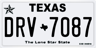 TX license plate DRV7087