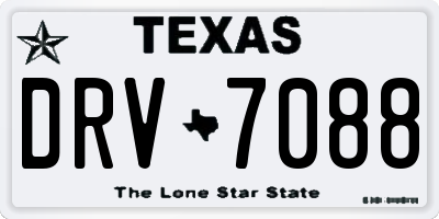 TX license plate DRV7088