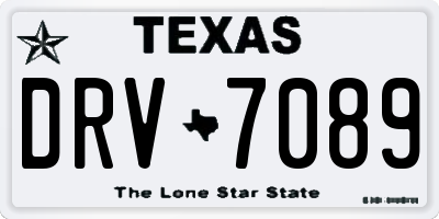 TX license plate DRV7089