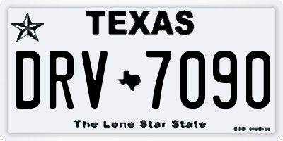 TX license plate DRV7090