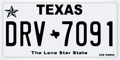 TX license plate DRV7091