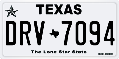 TX license plate DRV7094