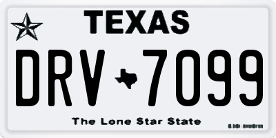 TX license plate DRV7099