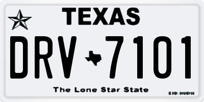 TX license plate DRV7101