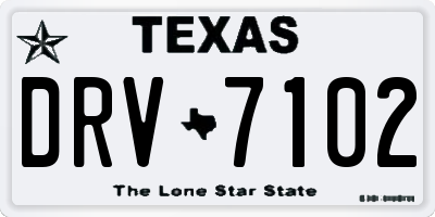 TX license plate DRV7102