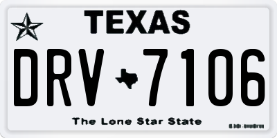 TX license plate DRV7106