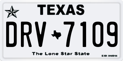 TX license plate DRV7109