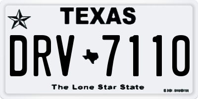 TX license plate DRV7110