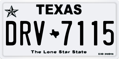 TX license plate DRV7115