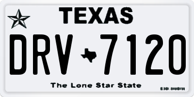 TX license plate DRV7120