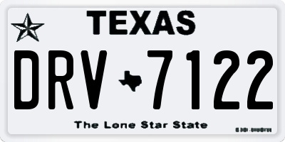 TX license plate DRV7122