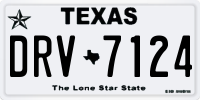 TX license plate DRV7124