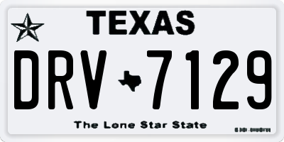 TX license plate DRV7129