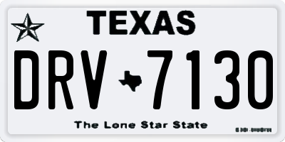 TX license plate DRV7130