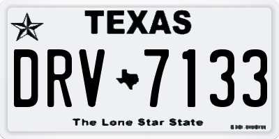 TX license plate DRV7133