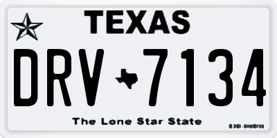 TX license plate DRV7134