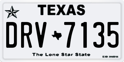 TX license plate DRV7135