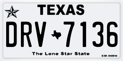 TX license plate DRV7136