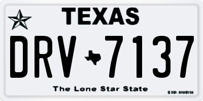 TX license plate DRV7137