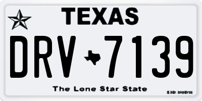 TX license plate DRV7139