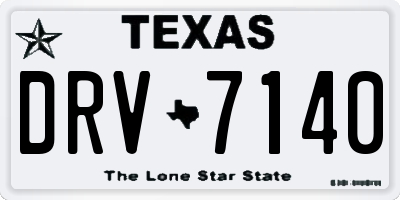 TX license plate DRV7140