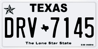 TX license plate DRV7145