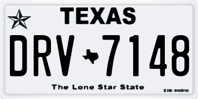 TX license plate DRV7148