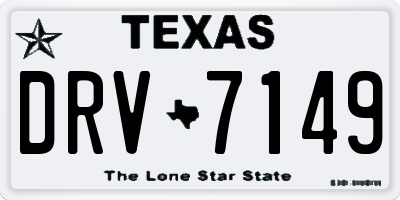 TX license plate DRV7149