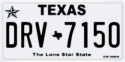 TX license plate DRV7150