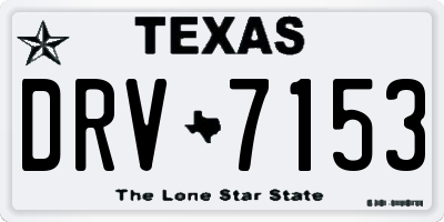 TX license plate DRV7153