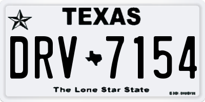 TX license plate DRV7154