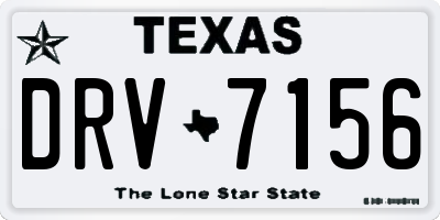 TX license plate DRV7156