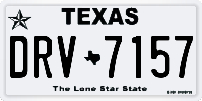 TX license plate DRV7157