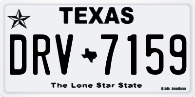 TX license plate DRV7159