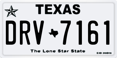 TX license plate DRV7161