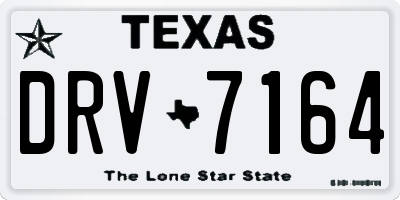 TX license plate DRV7164