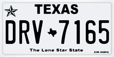 TX license plate DRV7165