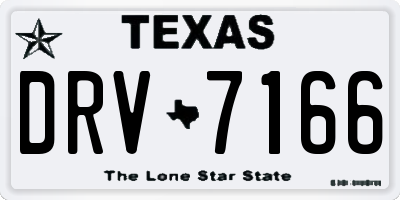 TX license plate DRV7166