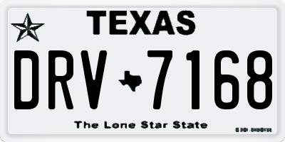 TX license plate DRV7168