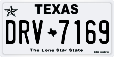 TX license plate DRV7169