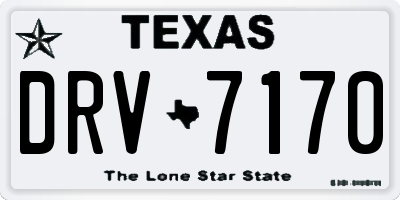 TX license plate DRV7170