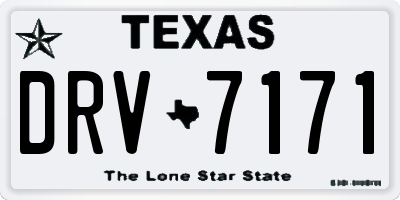 TX license plate DRV7171