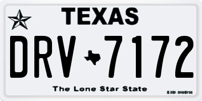 TX license plate DRV7172