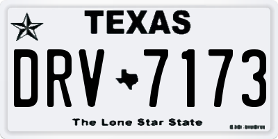 TX license plate DRV7173